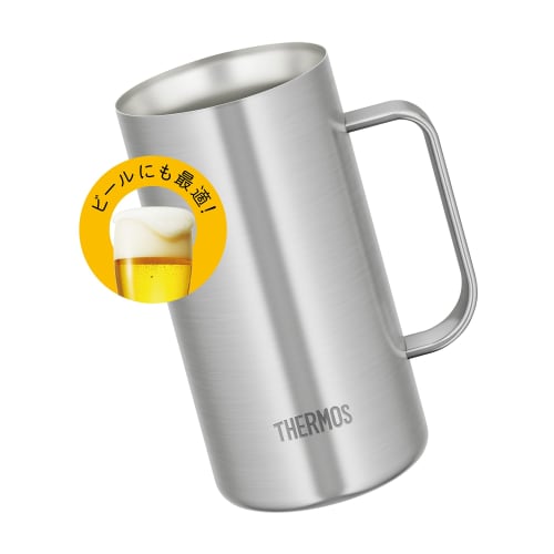 Thermos Vacuum Insulated Mug 720ml Stainless Steel 1 Dishwasher Safe Thermos Structure Heat/Cold Beer Mug JDK-721 S1