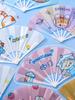 Summer Cartoon Folding Fan, Small Handheld Fan for Students, New Portable Hand-Cranked Fan, Trendy Plastic Folding Fan for Students