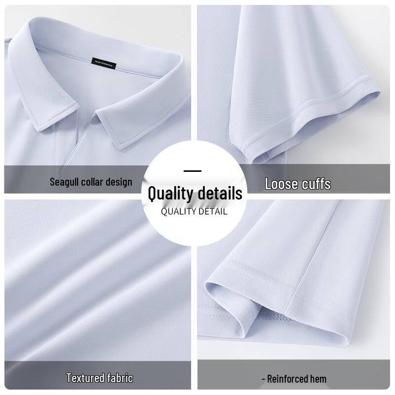 Mark Hua Fei Men's Cooling Quick-Dry Short Sleeve Polo Shirt