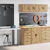 Garage Cabinets 2 pcs Artisan Oak Wood Based Material