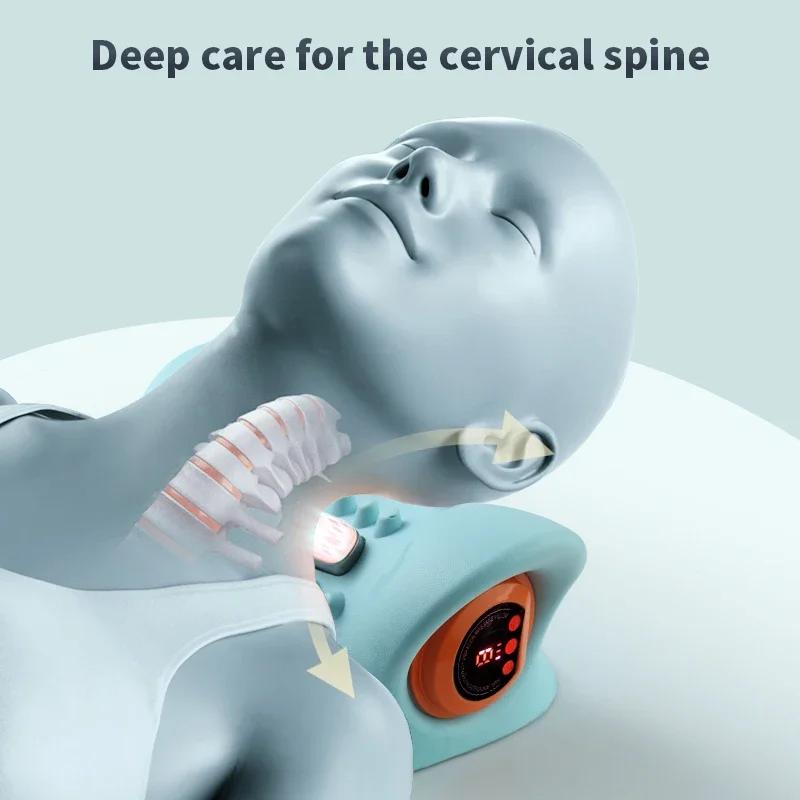 Electric Cervical Massager Spine Stretch Neck Shoulder Cervical Muscle Relaxation Device Shoulder Massag Pillow Spine Correction
