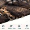 1Pc 3D Lion Print Flannel Blanket, High Quality Comfortable for All Seasons, Home Decor, Warmth and Comfort, Perfect for Christmas Gifts