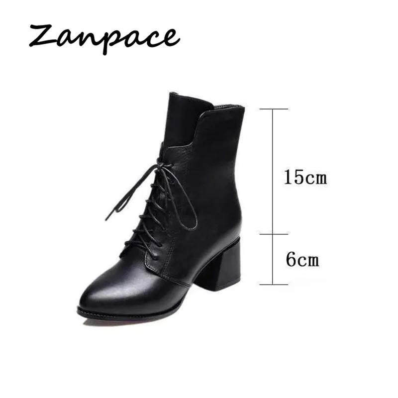2025 New Leather Women Boots Thicked Velvet PU Women Shoes Women's High-heeled Cotton Keep Warm Winter Boots Zapatos De Mujer