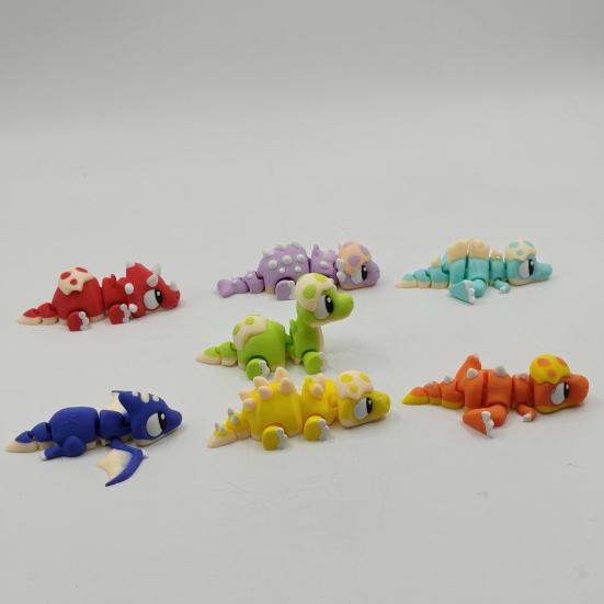 3D Printed Dinosaur Figurine Movable Joints Dino Fidget Toy Articulated Office Desktop Decoration Dinosaur Model Home