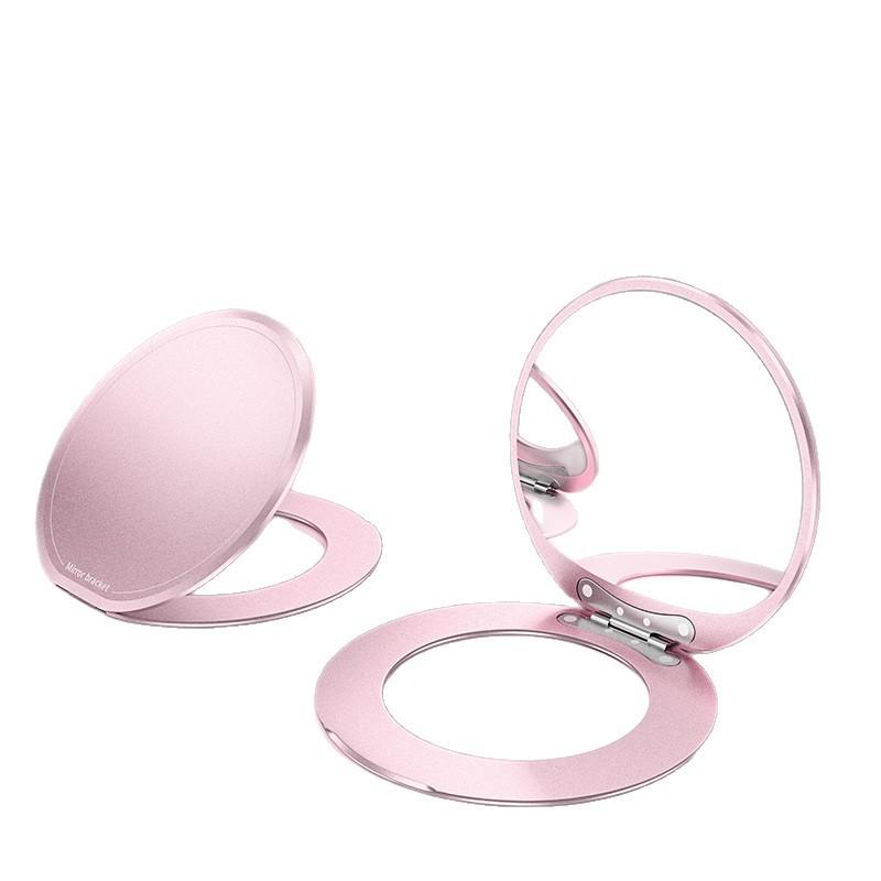 Ultra Thin Rotatable Portable Invisible Back Sticker Multi Function Magnetic Phone Makeup Mirror Holder Stand Universal