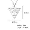Jewish Menorah Star of David Pendant Necklace for Men Stainless Steel Judaica Faith Hanukkah Lamp Amulet Jewelry Gifts