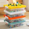 2 Layers Building Blocks Storage Box Removable Cover Particle Holder  for Kids