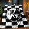 Red White Stripes With Crest Blanket Lightweight Ideal Bedding Blanket Perfect for Travel, Camping, Living Rooms, Offices, Sofas, Fan Christmas gift