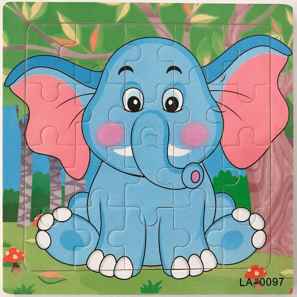 20-Piece Wooden Kids' Puzzle Board - Cartoon Animals