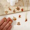 1 Pc 304 Stainless Steel & Cubic Zirconia Christmas Charms Glove Santa Claus Christmas Tree Pendants For Keychains Necklace DIY