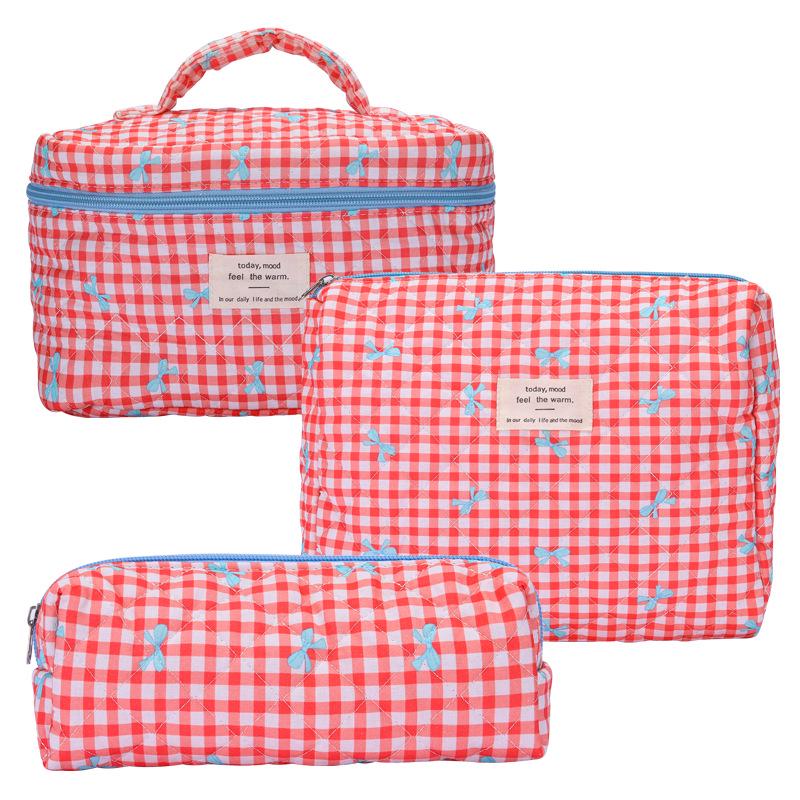 2023 Floral Cute Cotton Makeup & Toiletry Bag - Small, Fresh, Portable Storage Case