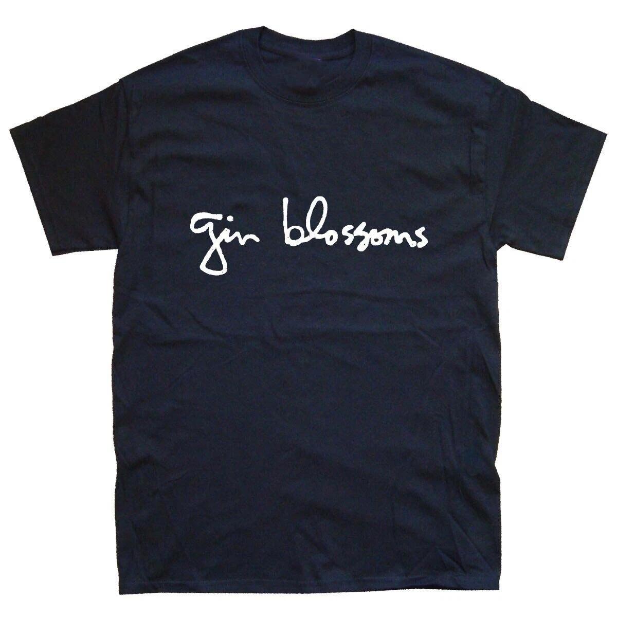 Gin Music Blossoms Band T Shirt Black Cotton All Size BT979 M