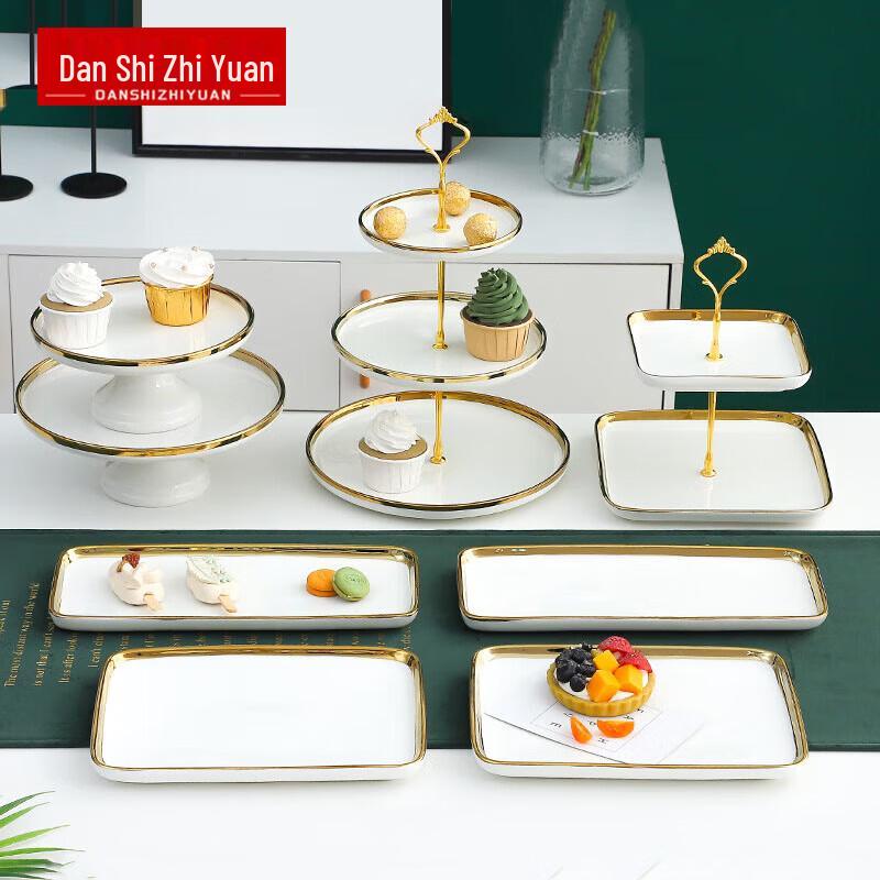 Elegant European Ceramic Dessert Display Stand Set