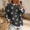 Women's Casual Long Sleeve Polka Dot Pullover Top Two Piece Neck Blouse