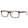 Full Rim Rectangle Black On Peach Smartbuy collectiOn Chakaia A56d fashiOn Unisex Eyeglasses