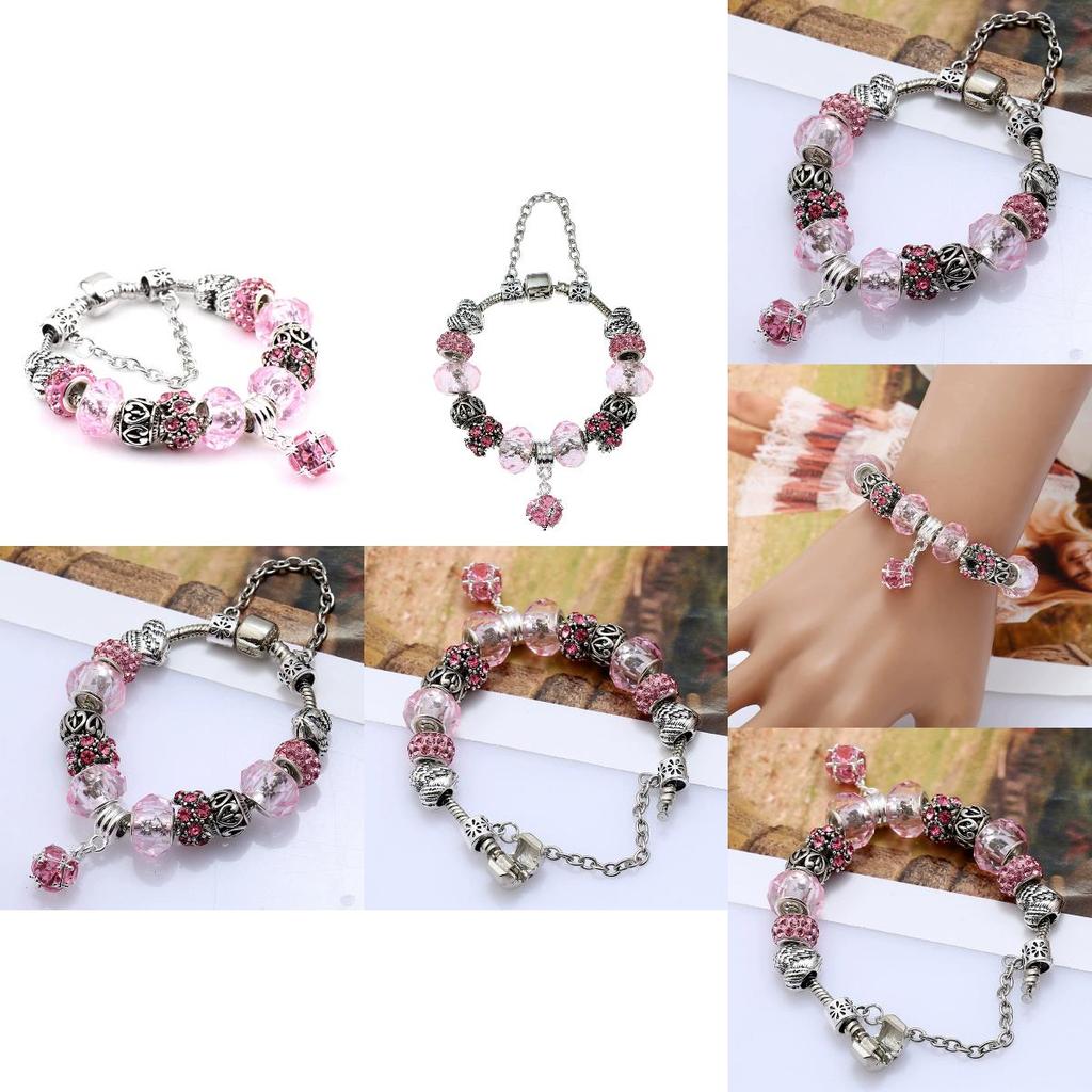 Fashion Crystal Bead Bracelet With Geometric Design For Women Gift
