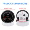 85mm Auto Car Gauge 3-in-1 Tachometer Fuel Level Voltmeter 7 Color Light Multimeter with Sensor 0-190ohm Boat/Yacht 12V