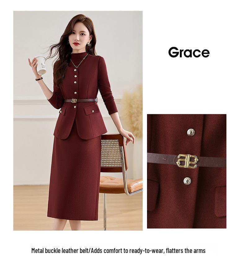 Conjunto de Camisa, Chaleco y Falda Slimming para Mujer Primavera 2025