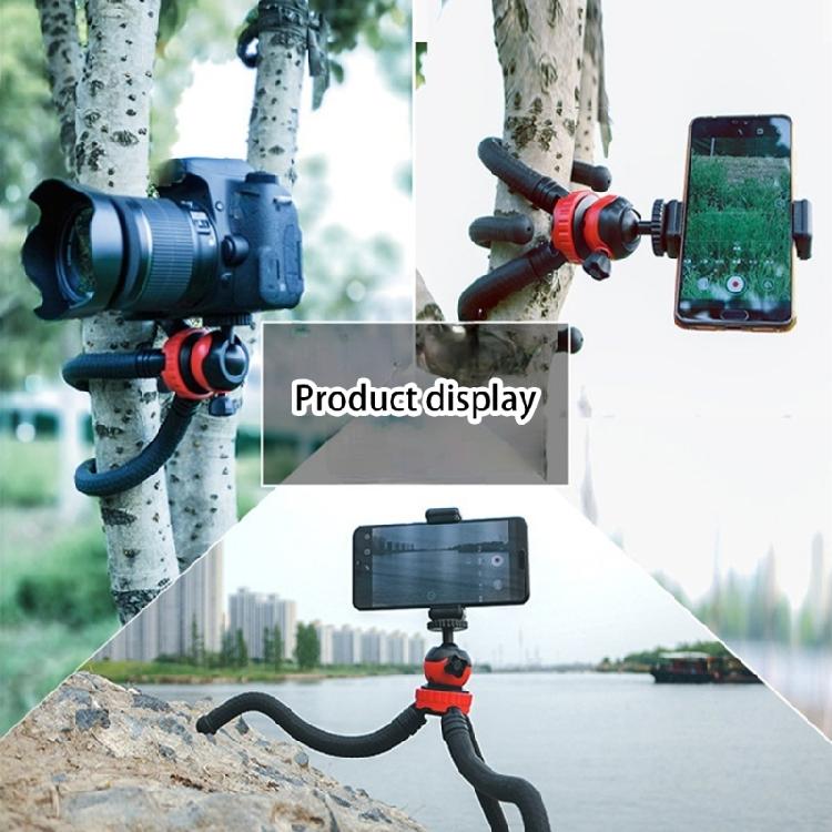 Bendable Shoot Tripod With Retractable Phone Holder Support 360 Degree Rotating Mount Compatible For DSLR Camera Devices