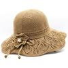 Sun Hat Women's Sun Protection Outdoor Cotton Jacquard Knitted Folding Sun Hat Summer
