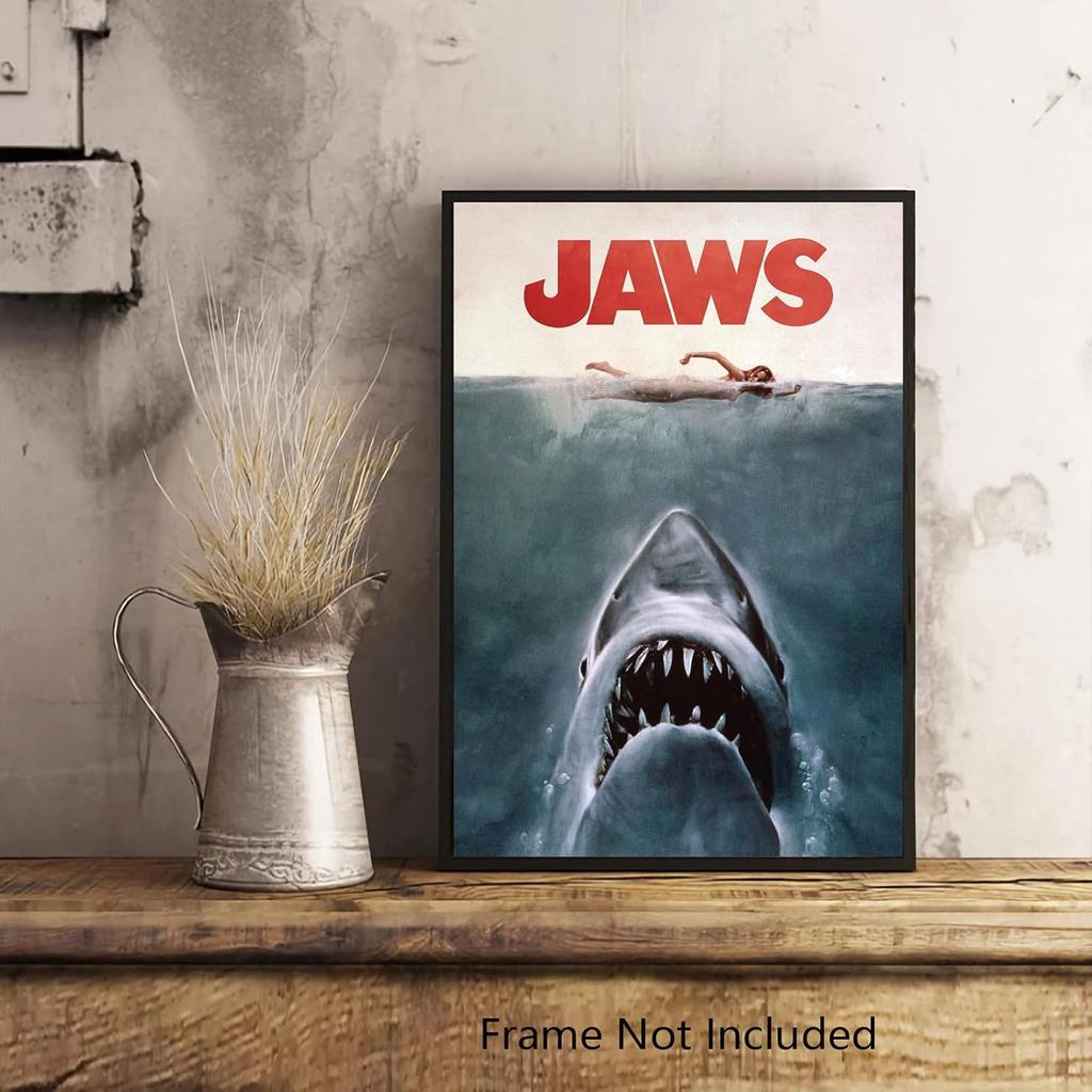 Christ-EZ Jaws - Movie Poster Cool Wall Decor Art Print posters for room aesthetic - Matte Poster Frameless Gift 11 x 17 inch(28cm x 43cm)