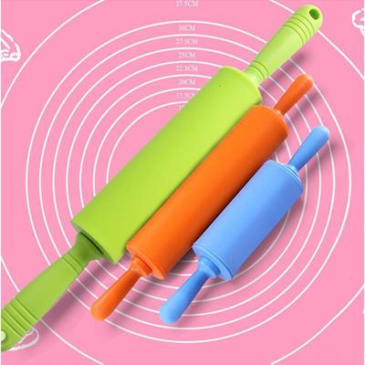 Nudelholz mit Kunststoffgriff, Antihaft-Silikon-Knetstab, Zuckerhautnudeln, Kuchenroller, Backwerkzeuge, Fondant-Teigroller