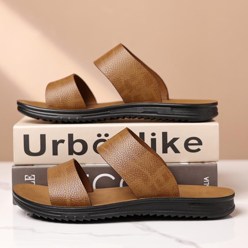 Fashion Stylish Summer Beach Slippers Men Double Buckle Slip-On Sandals Nonslip Male Half Drag Leisure Walk Slides Men Wading Aqua Shoes
