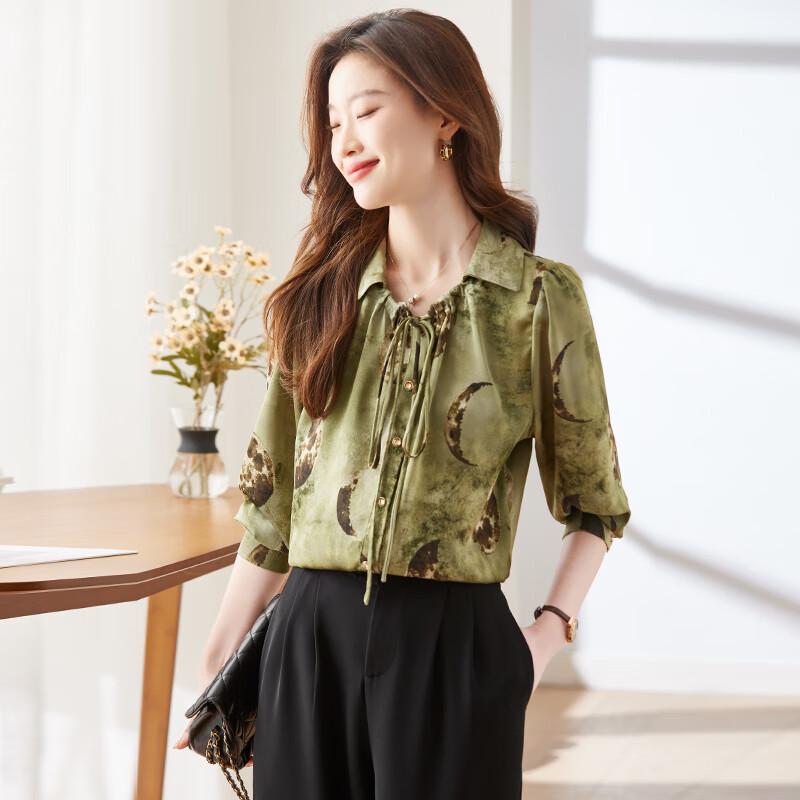 Новая женская шифоновая блузка в китайском стиле 2XL
