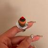 Spoon Mousse Cake Rings Open Jelly Finger Ring Fashion Adjustable Dessert Ring  Couples