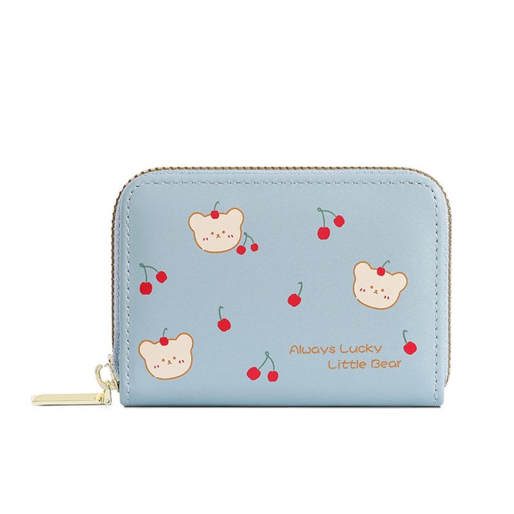 Candy Color Bear Pattern Wallet Korean Style Small Zipper Wallet Portable Short Coin Purse School