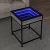 LED Infinity Coffee Table, Gray Sonoma Oak, 40x40x51 Cm