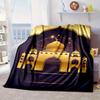 Golden Mosque Silhouette Blanket Flannel Blanket for bed, sofa, Camping, Hiking, Picnic Essentials, gift for family Fan gifts