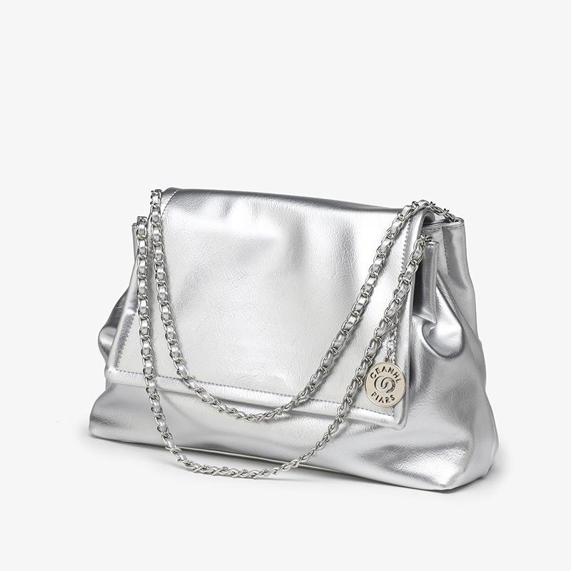 Large-capacity Chain Shoulder Bag for Women  Korean Summer New Style Fashion Commuter Underarm Bag Versatile Slant Straddle Women's Bag