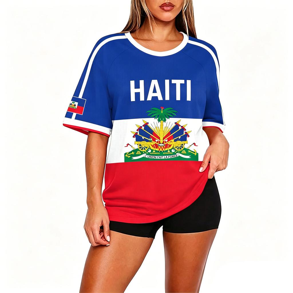 Women's Round Neck Soccer Top for Football Fans