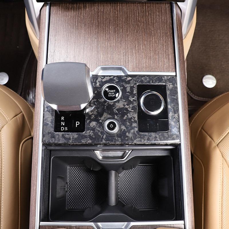 Real Carbon Fiber For Range Rover Vogue L460  Car Center Control Shift Panel Frame Decorative Sticker Car Accessories
