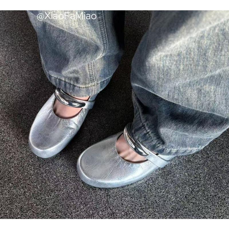 Shoes Woman 2025 Elegant Ballet Flats Autumn Female Footwear New Retro Ballerinas Fall Dress Summer Mary Janes Retro Woman Shoes