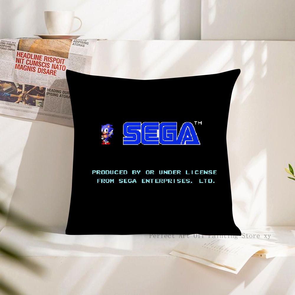 Pillow Case Square Pillow Cushion Cover Bedroom Sofa Room Decoration Casual S-Sega Pillow Cover