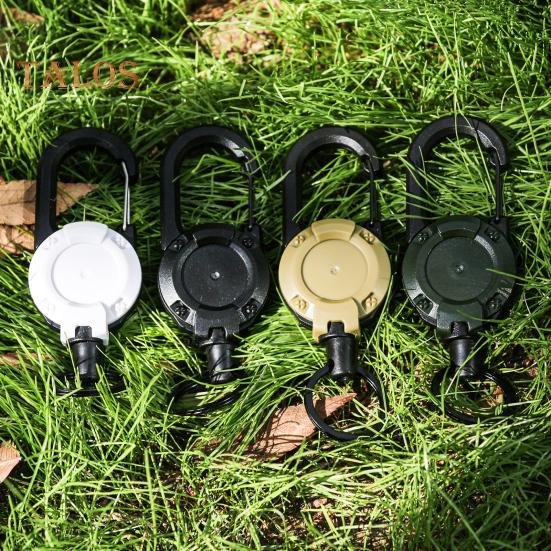 2 szt. Wytrzymały wysuwany brelok do kluczy, identyfikator, wielofunkcyjne narzędzie, klips karabinkowy, klucze, identyfikatory, taktyczny zwijak ID z wysuwanym sznurkiem