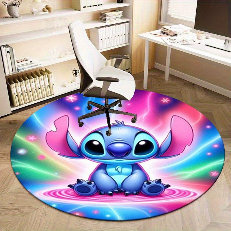1pc Cute Stitch Printed Round Area Rug, Non-Slip Floor Mat, Machine Washable, Laundry Room, Bedroom, Living Room, Home DecorRD05179