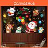 Static Christmas Electricity Stickers With Santa Claus Reindeer Design Snowman