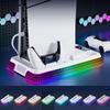 PS5 Multi-Function Cooling Base with Colorful Controller Charging Station for PS5 Pro and PS5 Slim
