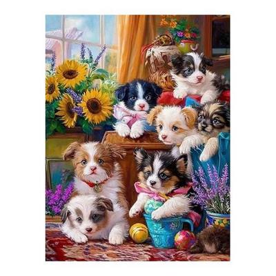 Diamond Art Dog Animal 30X40cm Bead Art Round Beads Mosaic Art Kit Popular DIY Handmade Craft Present Decoration