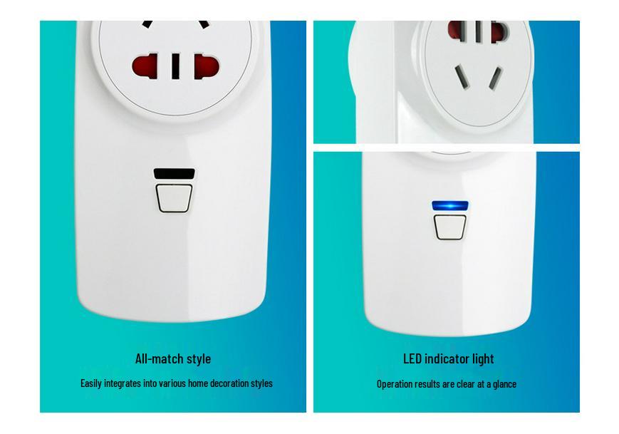 UK Wireless Remote Control Socket with Round SOS Remote, AC85V-250V