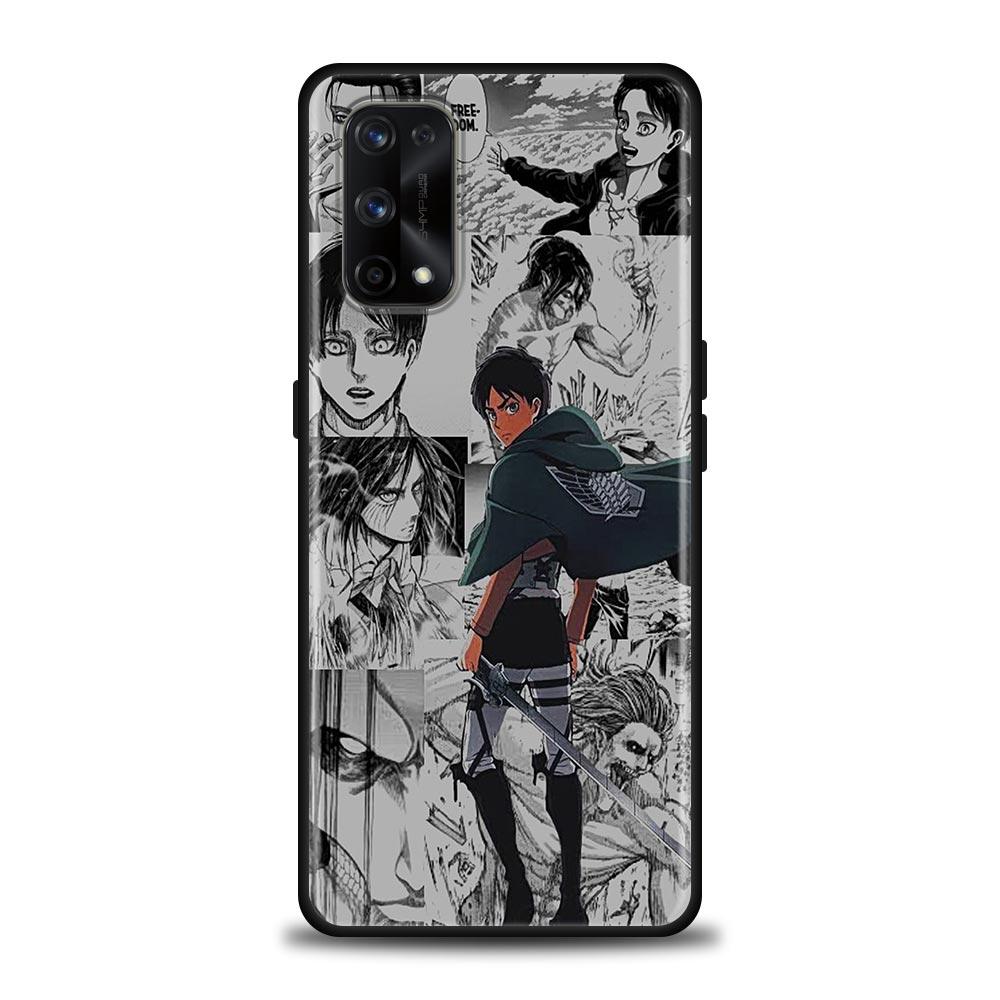 Anime Attack On Titan Eren Yeager Case For Realme C21Y C21 C25 C20 C15 C12 C11 C1 GT Master Neo Neo2 5G Capa Silicone Soft Cases