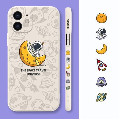 Custodia Creativa Carina Astronauta Per iPhone 16 Pro Max 15 Pro 14 13 12 11 XS Max XR X 8 7 Plus Cover per Telefono in Silicone Antiurto