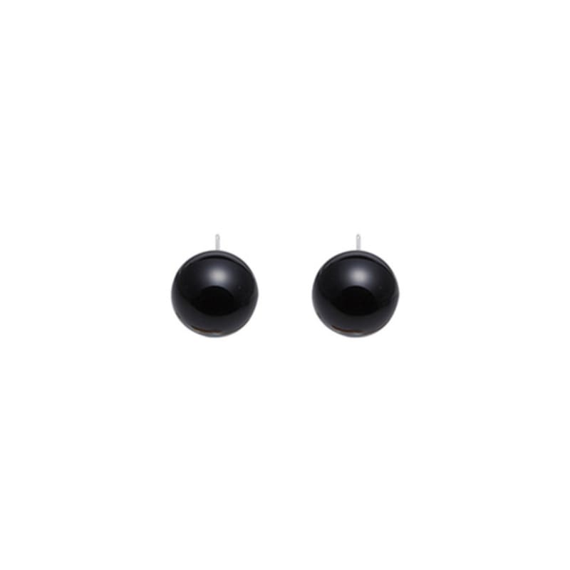 LEYIE BIG ONYX BALL STUDS