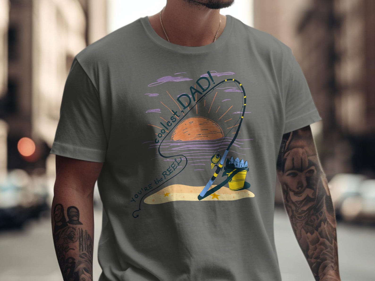 You re the Reel Dad – Fishing T-Shirt – Father s Day Fisherman Tee 4XL