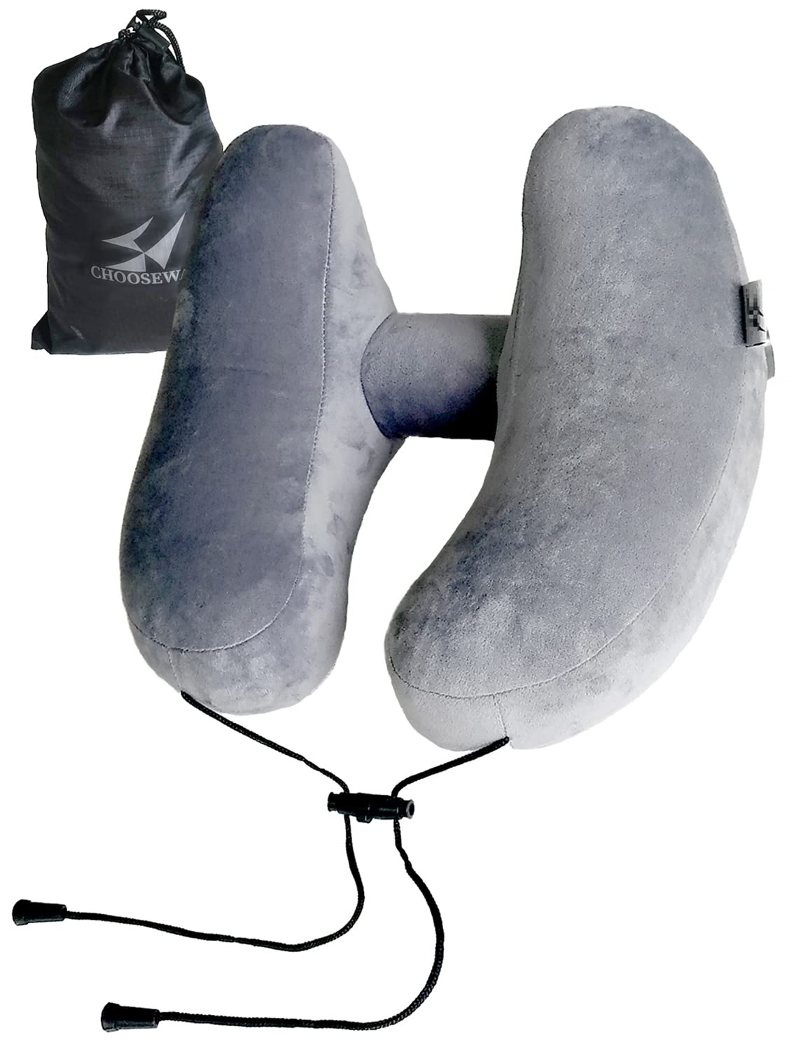 

CHOOSEWAY Neck Pillow, Airplane Comfort, Travel Pillow, Convenient Travel Item, Great for Overseas Travel (Gray)