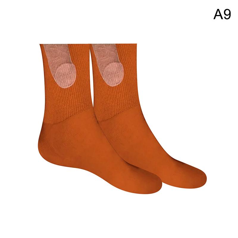 2023 Neuheit Lustiger Sockenwitz Exposed Prank Printing Lustige bunte sexy Socken