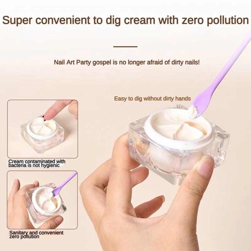 3 Adet Silikon Spatula Seti Çift Başlı Kazıyıcı Kozmetik Reçel Krem Derin Şişe Mini Spatula Uzatılmış Küçük Uçlu Spa Makyaj Aracı